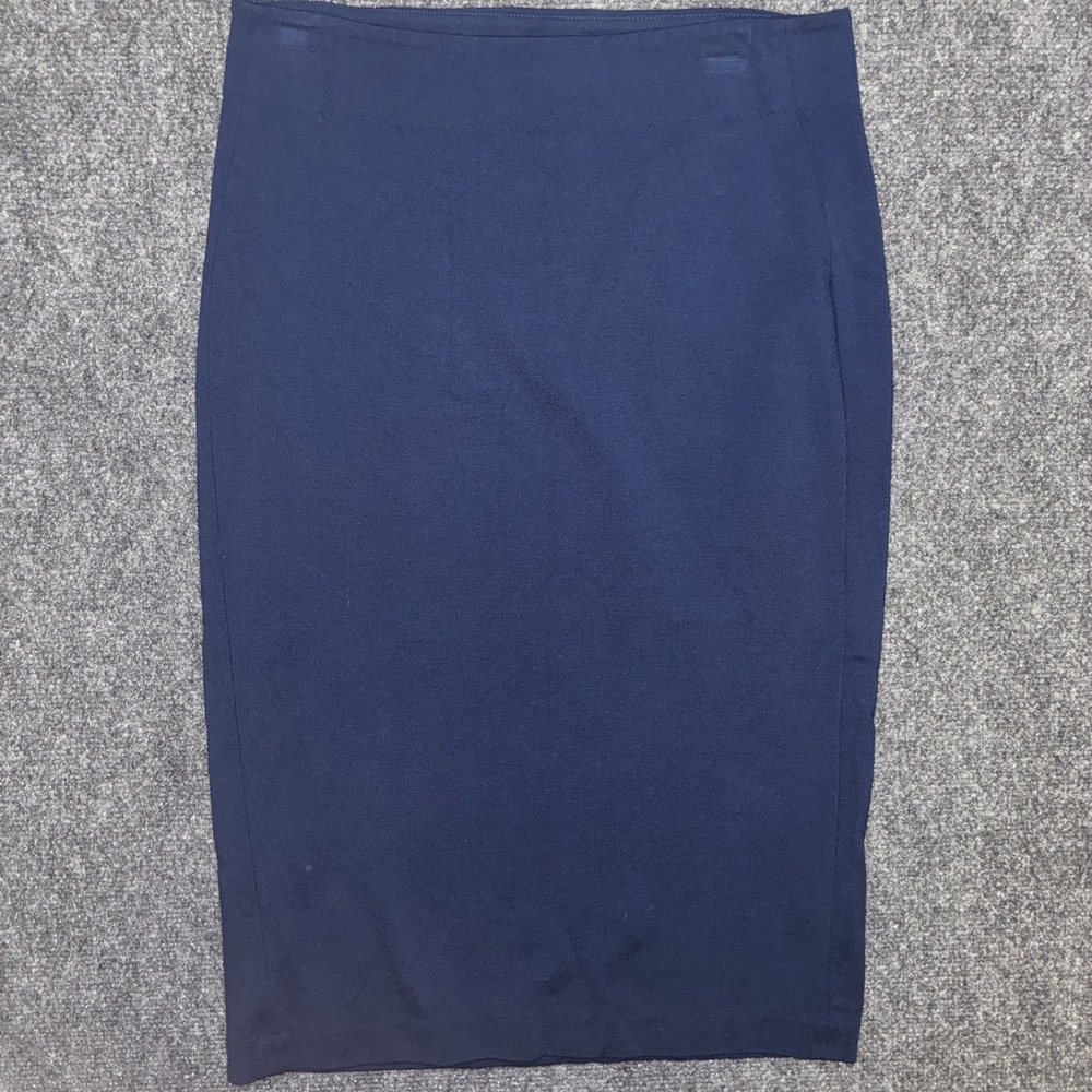 VINCE CAMUTO Women's Navy Blue Fitted Pencil Skirt Size Small